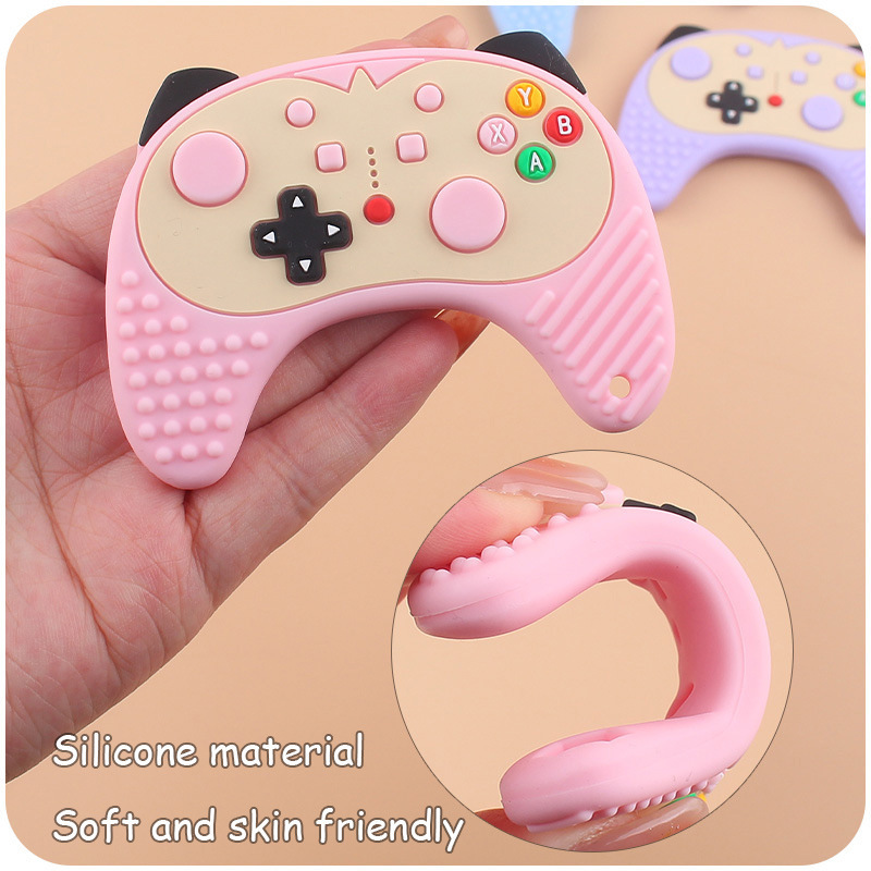 Rudder Silicone Safe Silicone Baby Teether TV Remote Teether for Baby Soft Chew Toys Unisex Donut Silicone Dolls 0 to 24 Months