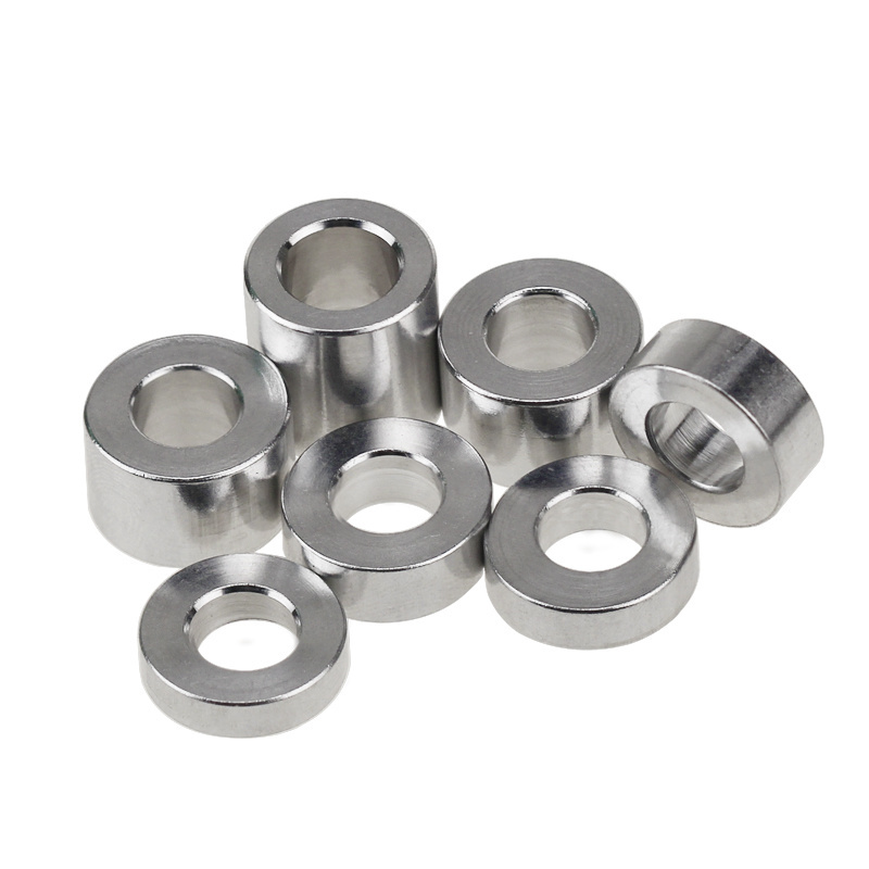 OEM CNC custom Aluminum flat washer aluminum Alloy Bushing Gasket Spacer Non-threaded standoffs M3 M4 M5 M6 M8 M10 M12 M16 M20