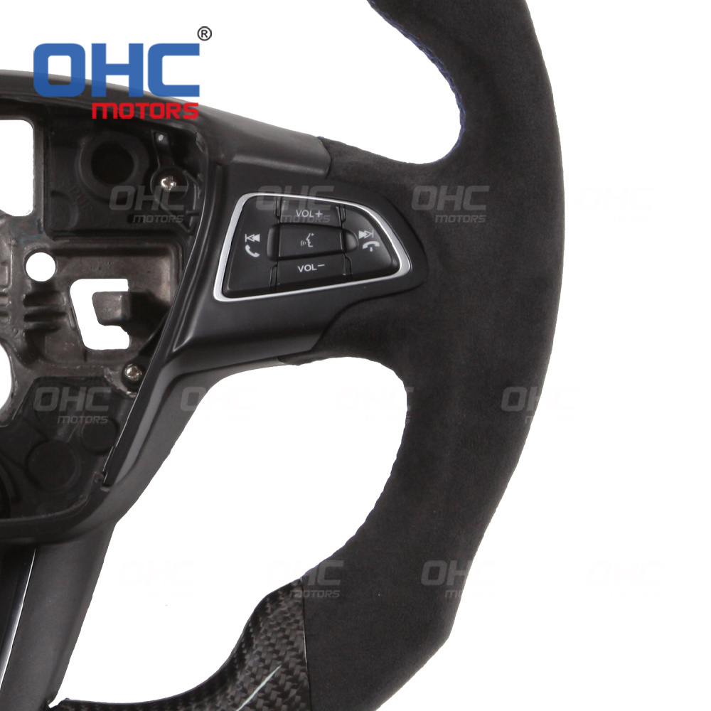 Real Carbon Fiber Steering Wheel for Ford Focus mk2 2015 2016 2017 2018 Car Steering Wheels OHC MOTORS