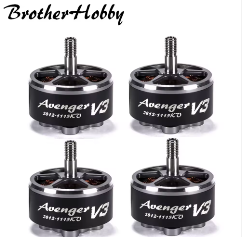 Brotherhobby Avenger 2812 V3 900KV/1115KV Brushless Motor 5-8S Titanium hollow shaft 9047 Propeller Quadcopter FPV drone