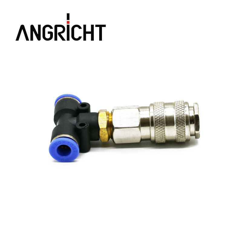 Factory direct pneumatic adaptor fitting Tee style quick connect pu hose air adaptor T-shaped quick connector