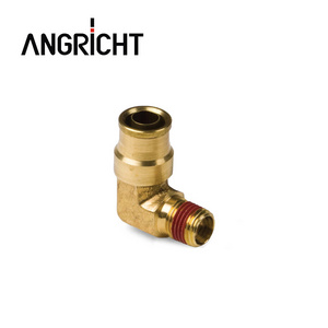 Push to Connector Push in Swivel Male Elbow 90 degree TUBE OD X NPTF MALE DOT Air Brake Brass Fittings