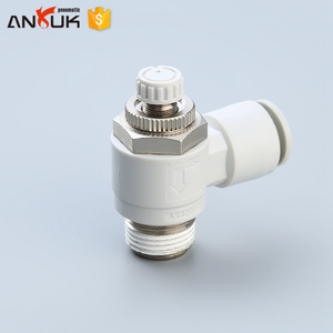 SMC type AS series one-button elbow air hose fittings speed controller