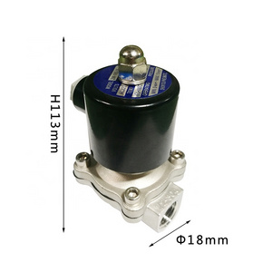 Stainless steel valve body 2W-160-15B tube port 1/2" water control automatic water shut off valve solenoid valve