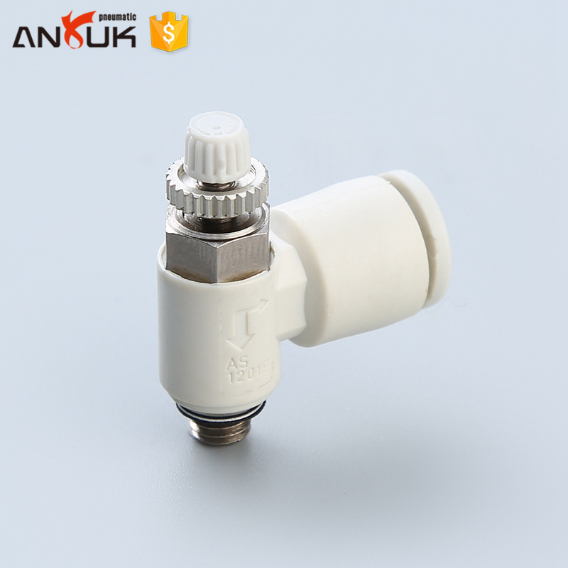 SMC type AS series one-button elbow air hose fittings speed controller