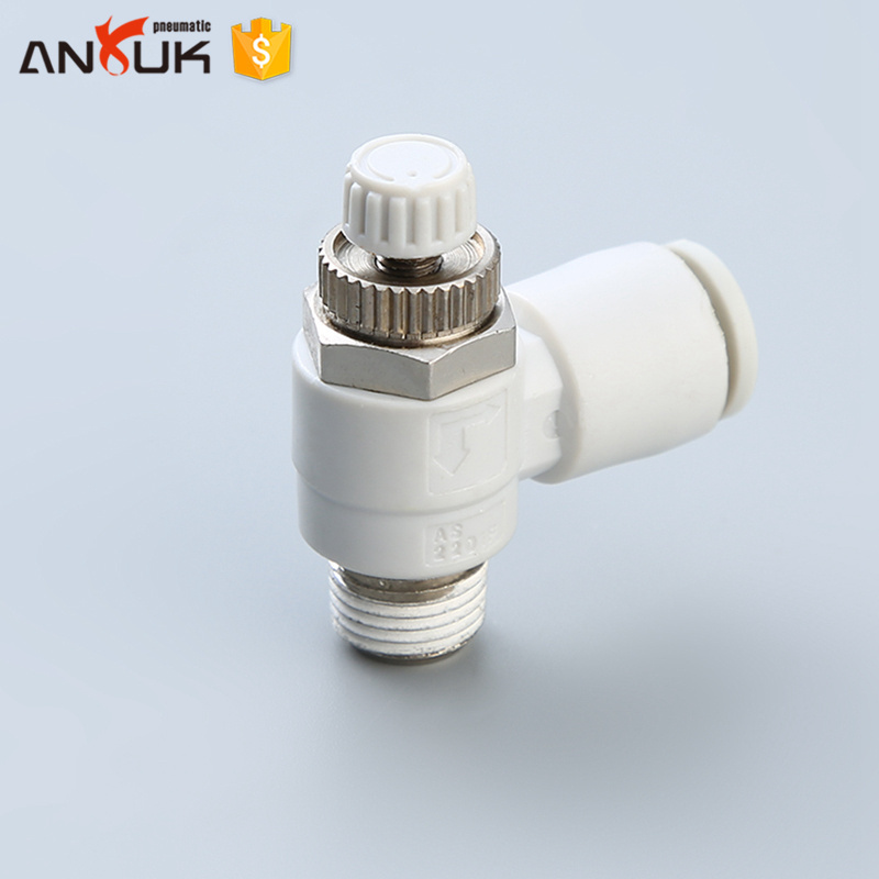 SMC type AS series one-button elbow air hose fittings speed controller