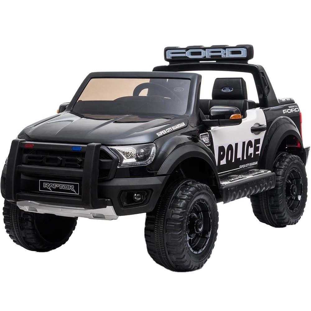 Kids ride on toy police car F150 range licensed big electric pick up truck for children with remote control