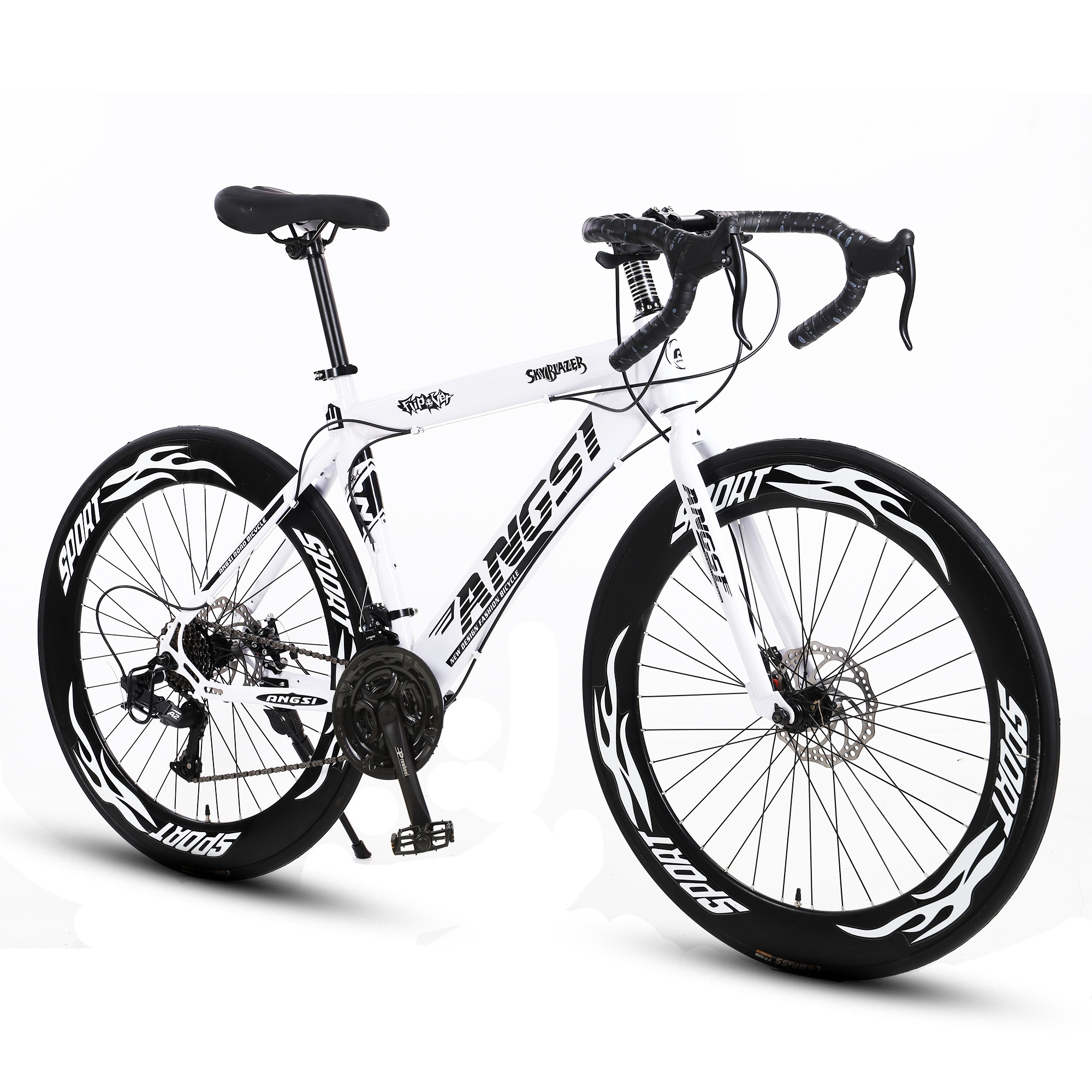 New bicycle manufacturer red 700C 21 speed aluminum alloy 6061 bicycle race road bike for man