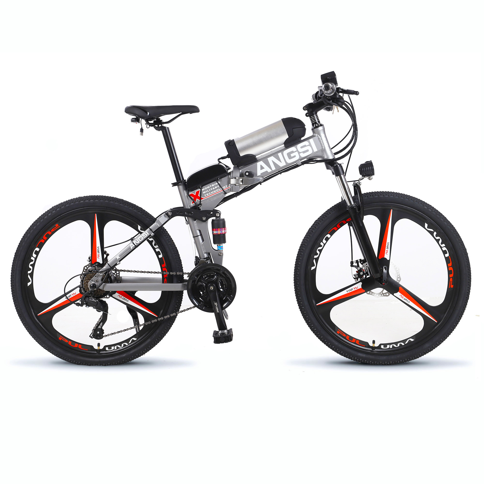 Folding ebike 26 inch  electric mountainbikes E bikes; MTB Ebike  carbon fiber full suspension mountain bike