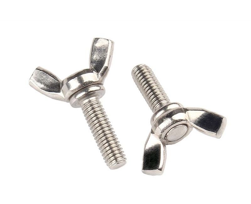 factory price stainless steel A2 carbon metal butterfly wing bolt and nuts