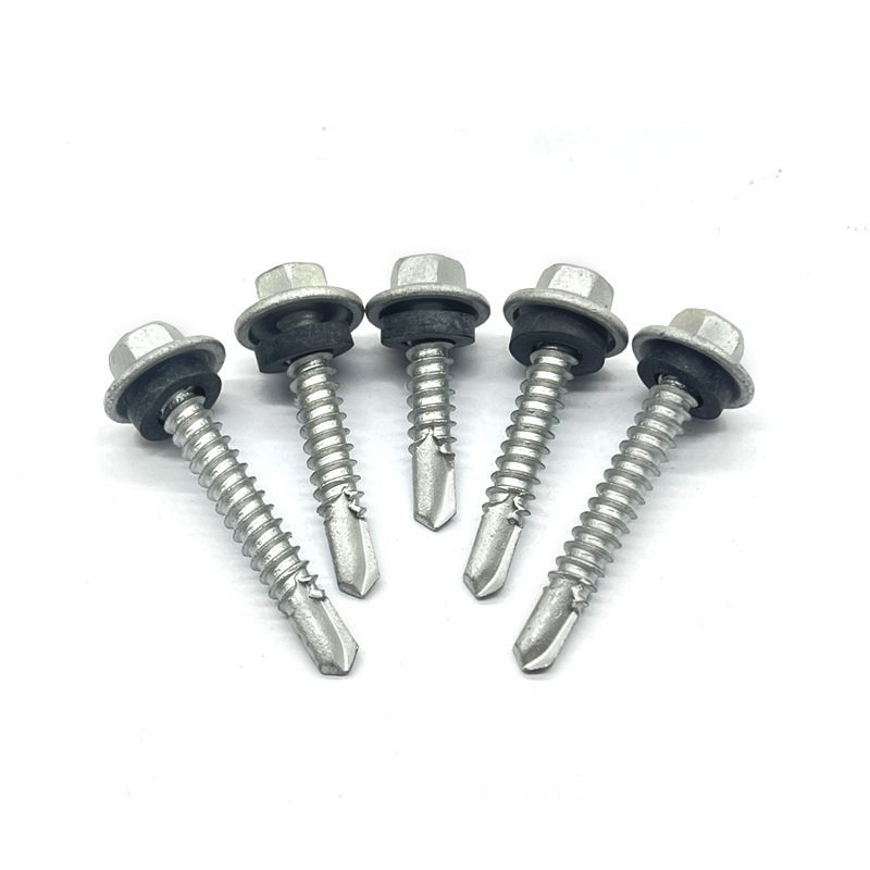 China Manufacturers Stainless Steel Hex Head Patta Self Drilling Roofing Screw with Rubber Washer