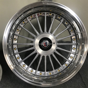 Hot selling High quality 3 pieces forged split wheel customized step lips deep dish alloy wheels for BMW e24 e38