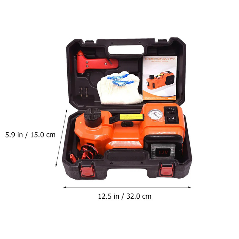 Portable 5T Car Electric Hydraulic Jack Tire Lifting Repair Mechanical Tools With Inflator Flashlight And Safe Hammer