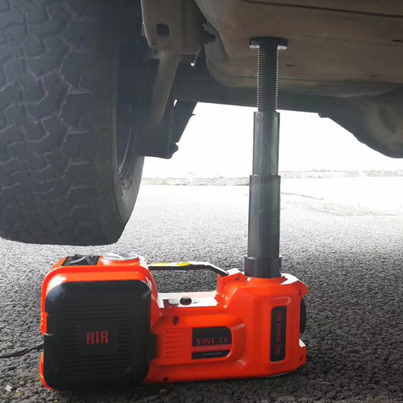 Portable 5T Car Electric Hydraulic Jack Tire Lifting Repair Mechanical Tools With Inflator Flashlight And Safe Hammer