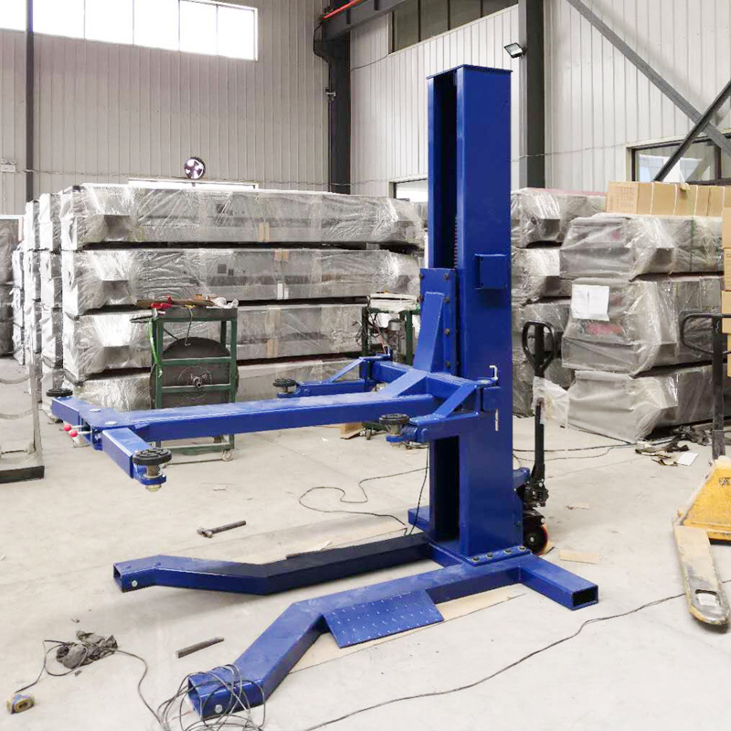 Efficient and Versatile Single post car lift 1.7m lifting height Hydraulic one column car lifting with Ce Standard