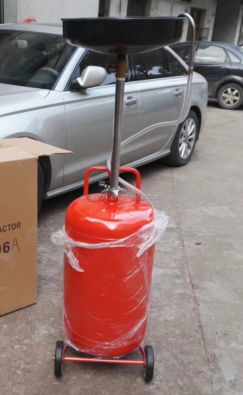 Popular Portable 80l Pneumatic Waste Oil Collector Garage Equipment  Waste Oil Drain Extractor Speed 1.6 L Per Minute