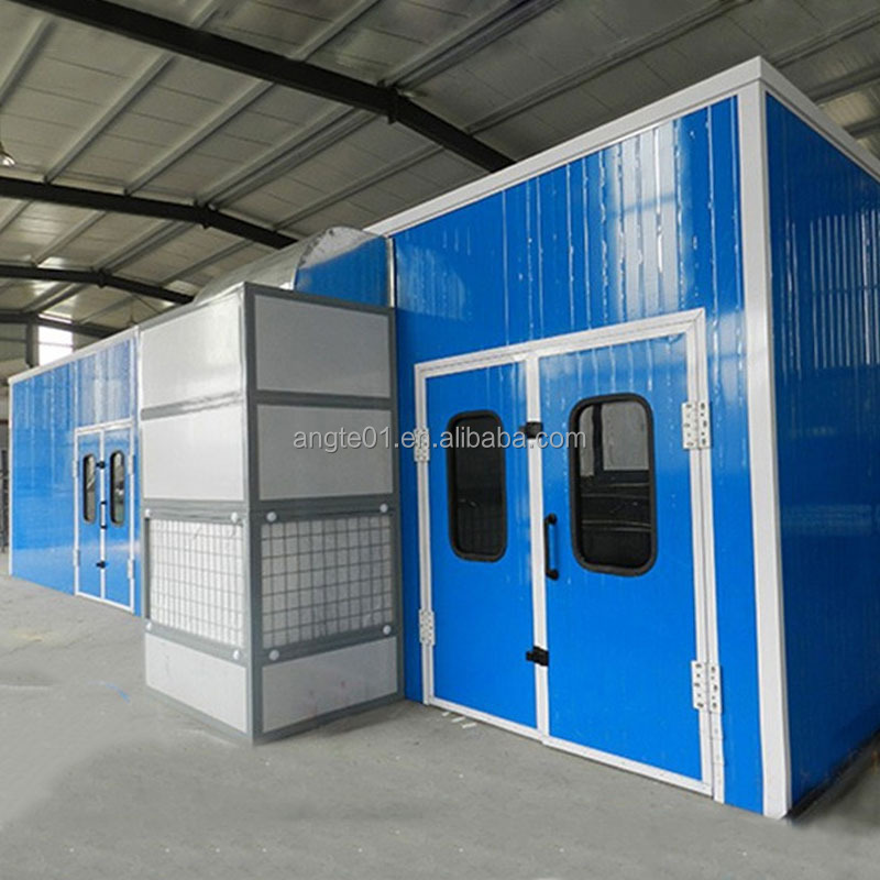 2023 New Product Electric Or Diesel Heated System Auto Vehicle Repair Paint Booth with PVC Curtains Wall