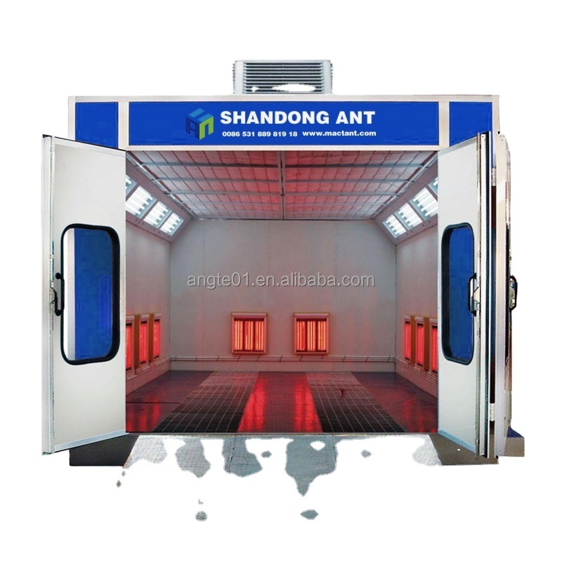 2023 New Product Electric Or Diesel Heated System Auto Vehicle Repair Paint Booth with PVC Curtains Wall