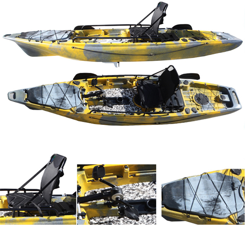 manufacturers offshore aluminum single sit on seat motorised pedal drive best fishing boat kayak with electric motor