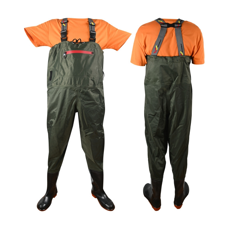 2023 Fishing Waders Hunting Suit Waterproof Wading Pants with Neoprene Boots Waist Chest Fly Fishing Waders