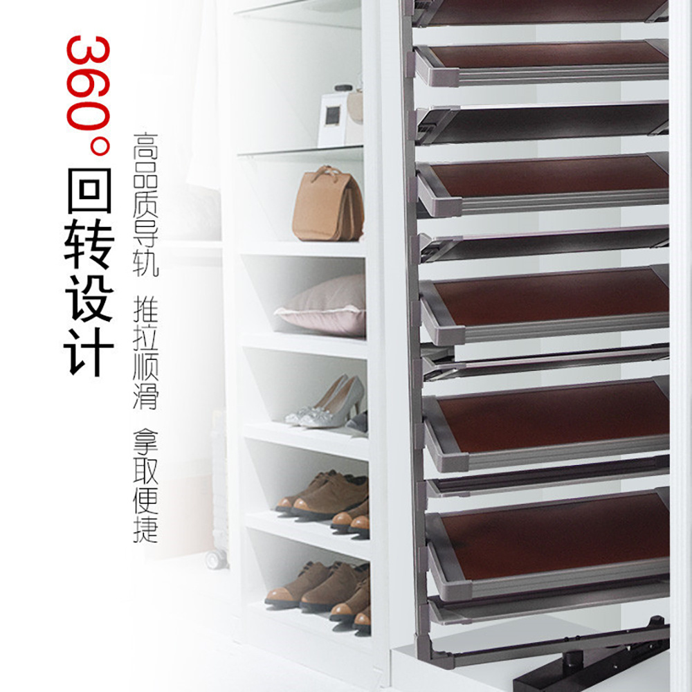 360 degree rotating shoes rack