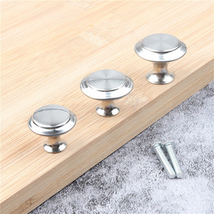 Hollow Furniture Knob Stainless Steel Bedroom Office Bathroom Dresser Black Furniture Drawer Kitchen Unit Handles Knobs 21mm