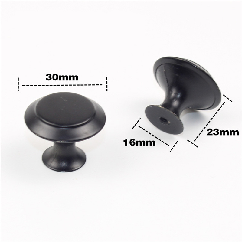 Hollow Black Handle Stainless Steel Kitchen Cabinet Knobs Furniture Handle Cabinet Dresser Drawer Door Knobs Traditional 21mm