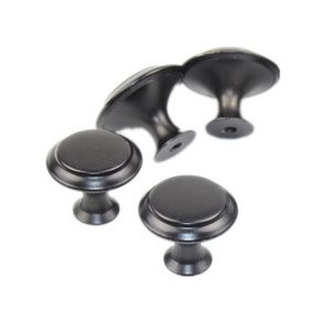 Hollow Black Handle Stainless Steel Kitchen Cabinet Knobs Furniture Handle Cabinet Dresser Drawer Door Knobs Traditional 21mm