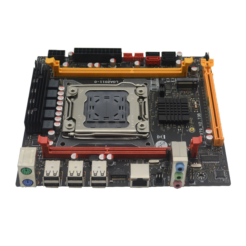 Factory Computer Motherboard OEM/ODM  LGA2011 X79  Main Board Desktop Dual Channels DDR3 Max 64G M.2 Port 5 Phase Power Supply