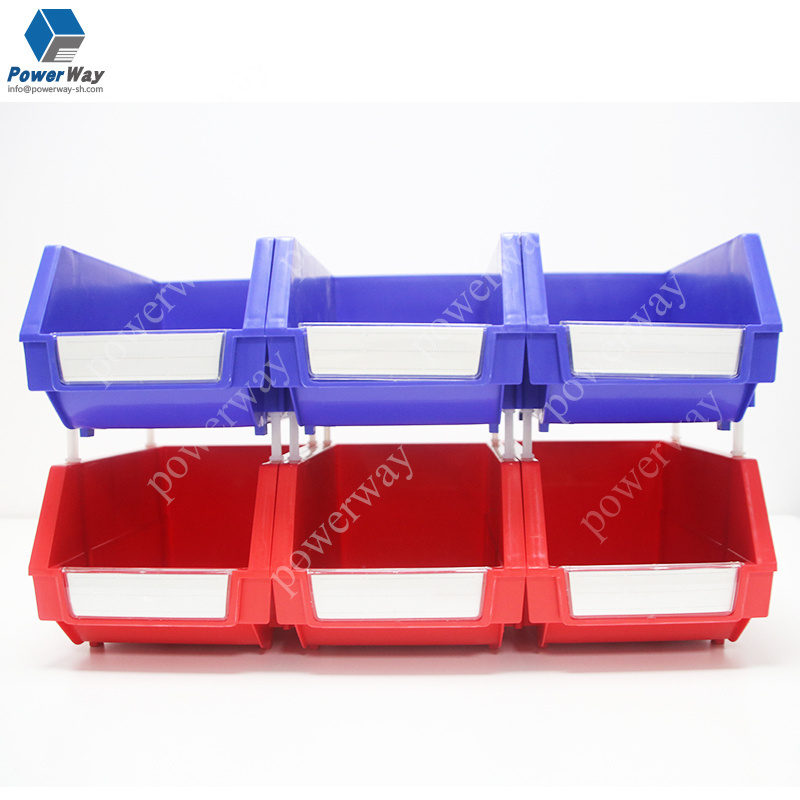 Powerway Warehouse Front Opening Picking Plastic Stackable Small Parts Storage Bin