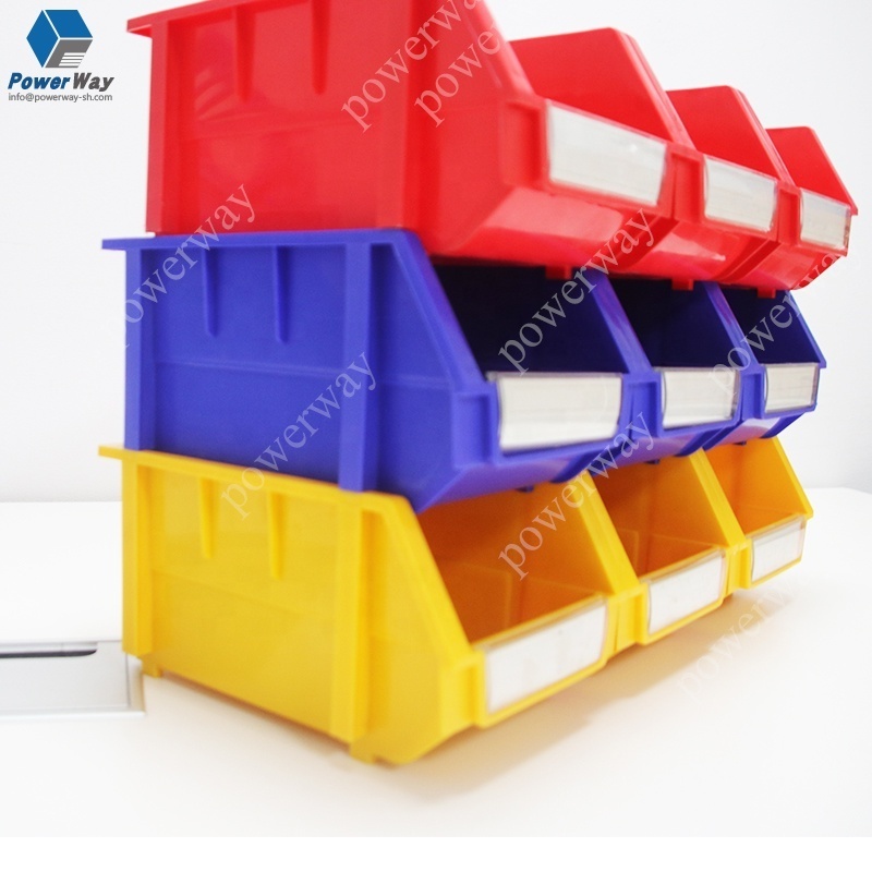 Powerway Warehouse Front Opening Picking Plastic Stackable Small Parts Storage Bin