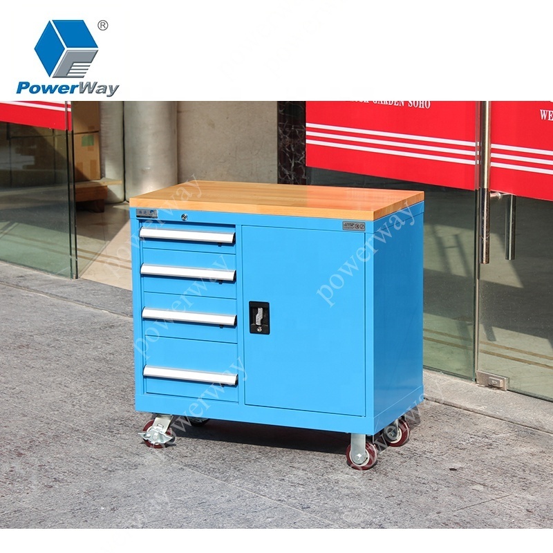 Industrial moving roller tool chest cabinet with steel drawer and Locker