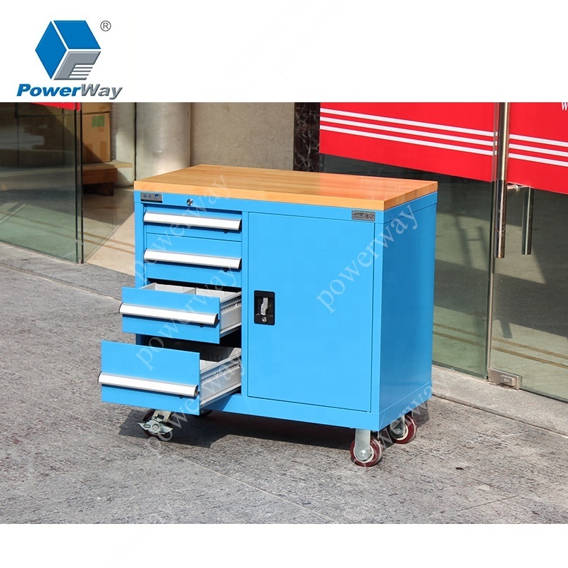 Industrial moving roller tool chest cabinet with steel drawer and Locker