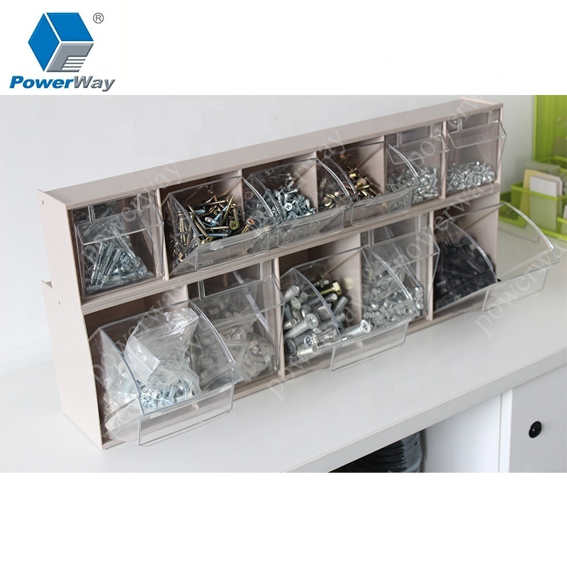 Warehouse Plastic Storage System Hardware Parts Tilt Bin Plastic Work Bin