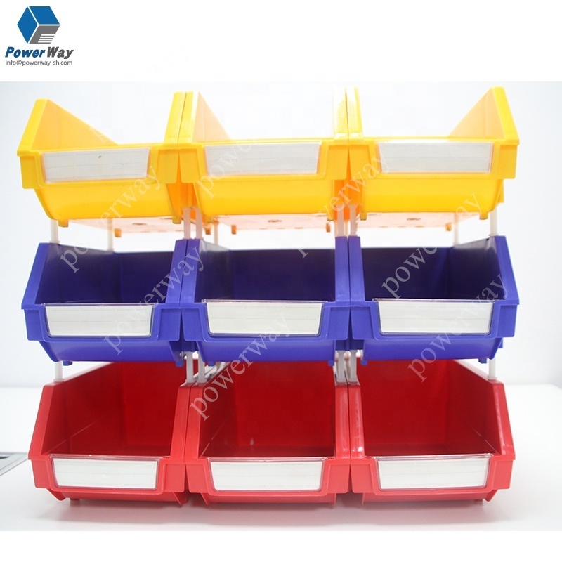 Powerway Warehouse Front Opening Picking Plastic Stackable Small Parts Storage Bin