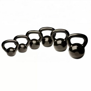 High Quality Black Training Powder Coated Kettlebell Set, adjustable dumbbell set kettle bell