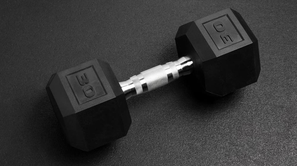 Gym Equipment Hex Dumbbell Set in LB Weight Lifting Hex Rubber Coated Dumbbells