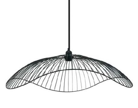 Modern Iron Wire Frame Round Hanging Large Restaurant Ceiling Lamp Lighting With Powder Coated Finishing At Wholesale Price