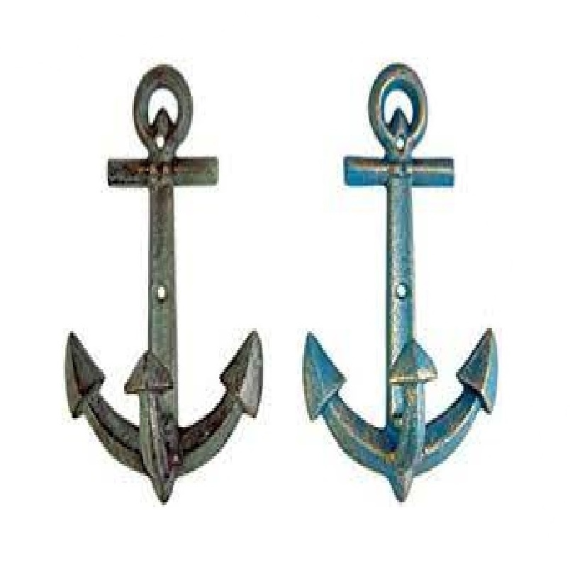 Set Of Two Anchor Shaped Creative Vintage Hooks/Holder Good Quality Rustic Wall Mount Solid Handmade Towel Hook/Holder Wall Hook