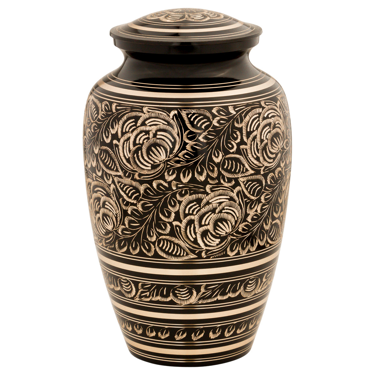 Hot Selling Brass Cremation Urns Round Shaped Memorial Jars Decor With Enamel Finishing For Funeral Adult Metal Box For Ashes