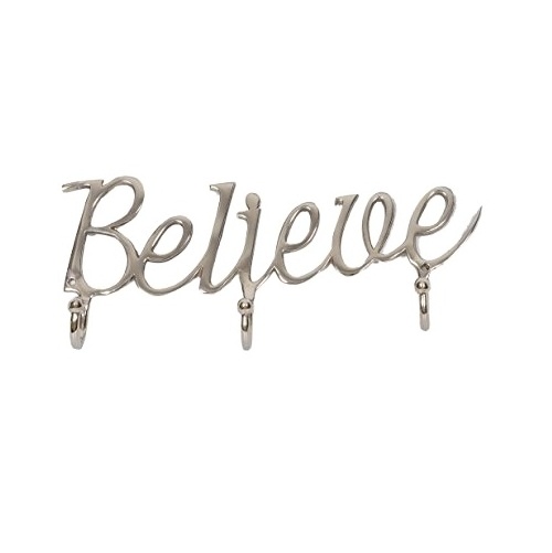 Personalized Clothes Hanger Wall Mounted Aluminum Customized Unique Word Believe Clothes Towel Holding At Wall Bathroom Hooks