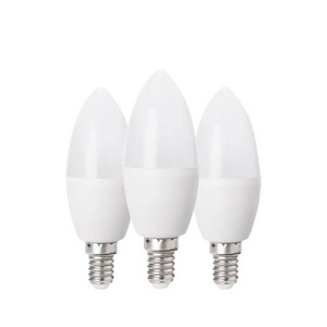 Factory Cheap Price Wholesale Smd Battery 12V 110V 5W 7W E14 E27 B22 Led Bulb White Candle Shape Flicker Flame Led Light Bulbs