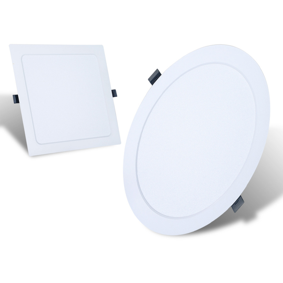 Home Office Indoor Lighting  5w 9w 12w 18w 24w 36w  Round Square Panel Light Smd Recessed Frameless Led Panel Light