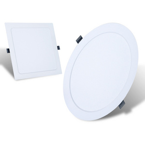 Home Office Indoor Lighting  5w 9w 12w 18w 24w 36w  Round Square Panel Light Smd Recessed Frameless Led Panel Light