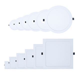 Factory Wholesale Slim 5w 9w 12w 18w 24w 36w Round Square Recessed Ceiling Led Panel Light