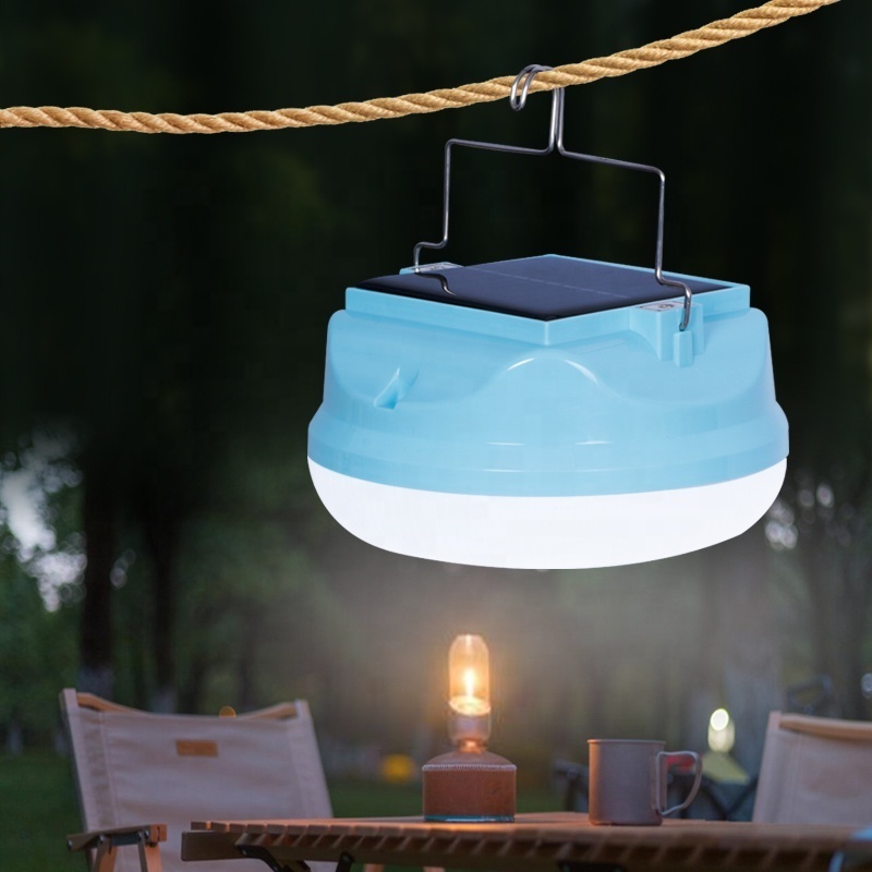 Ultra-Bright Rechargeable LED Solar Light Flying Saucer Design Waterproof Outdoor Home Mobile Power Failure Camping Lamp