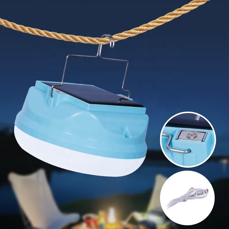 Ultra-Bright Rechargeable LED Solar Light Flying Saucer Design Waterproof Outdoor Home Mobile Power Failure Camping Lamp