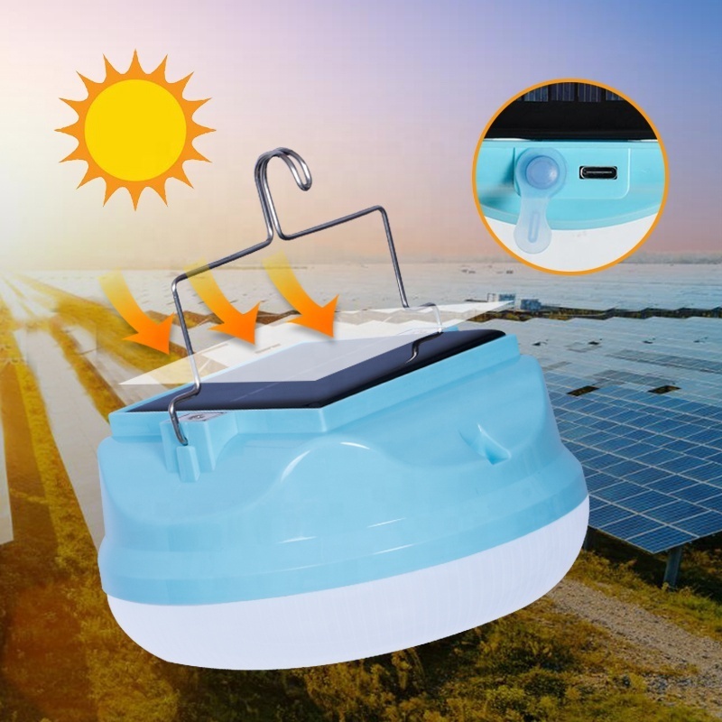 Ultra-Bright Rechargeable LED Solar Light Flying Saucer Design Waterproof Outdoor Home Mobile Power Failure Camping Lamp