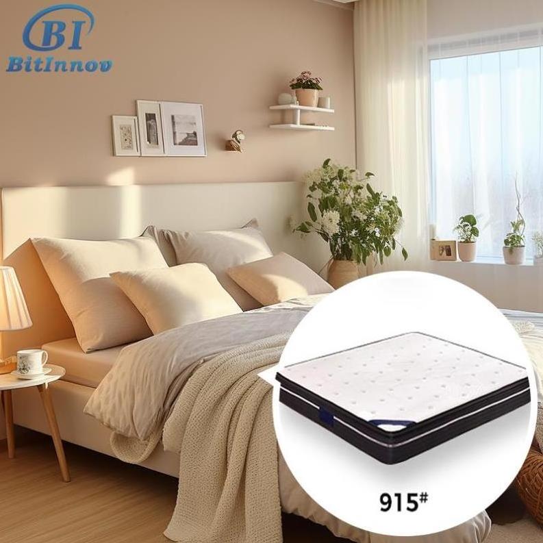 Bitinnov 200*180*25cm King Size Mattress Bed Ultra Plush Pillow Top Individually Wrapped Coil Gel Memory Foam Mattress