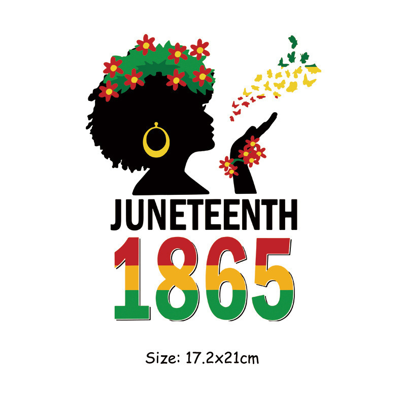 Best Sale Low Price Juneteenth Day Black History Heat Transfer Printing 1865 Custom Logo DTF Transfer